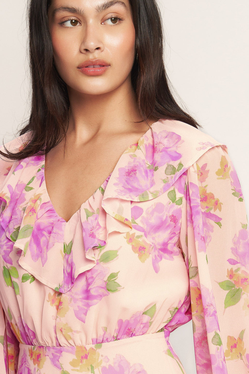 Sweet Serendipity Printed Mini Dress with Ruffle Details