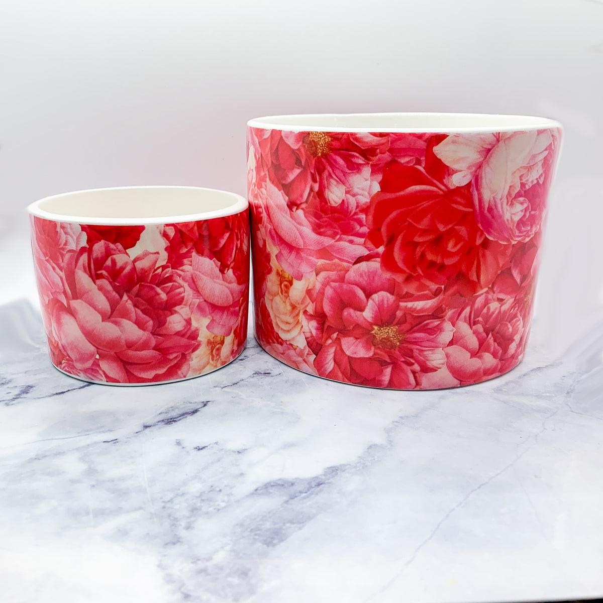 Rose Marie Floral Ceramic Cachepot Vase