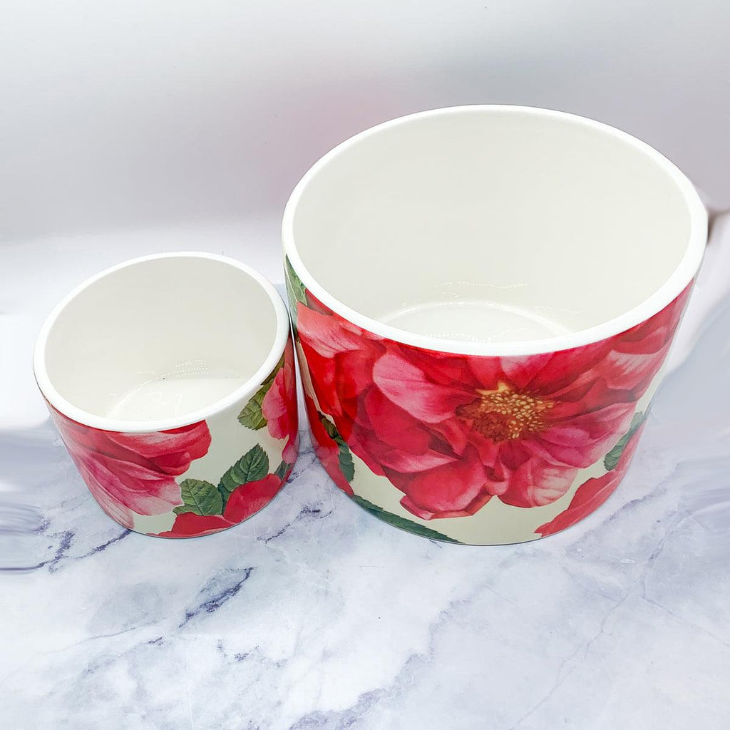 Rose Marie Floral Ceramic Cachepot Vase