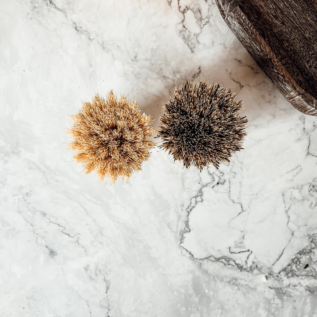 Natural Sisal Cleaning Brush - Beech Wood Kitchen Scrubber