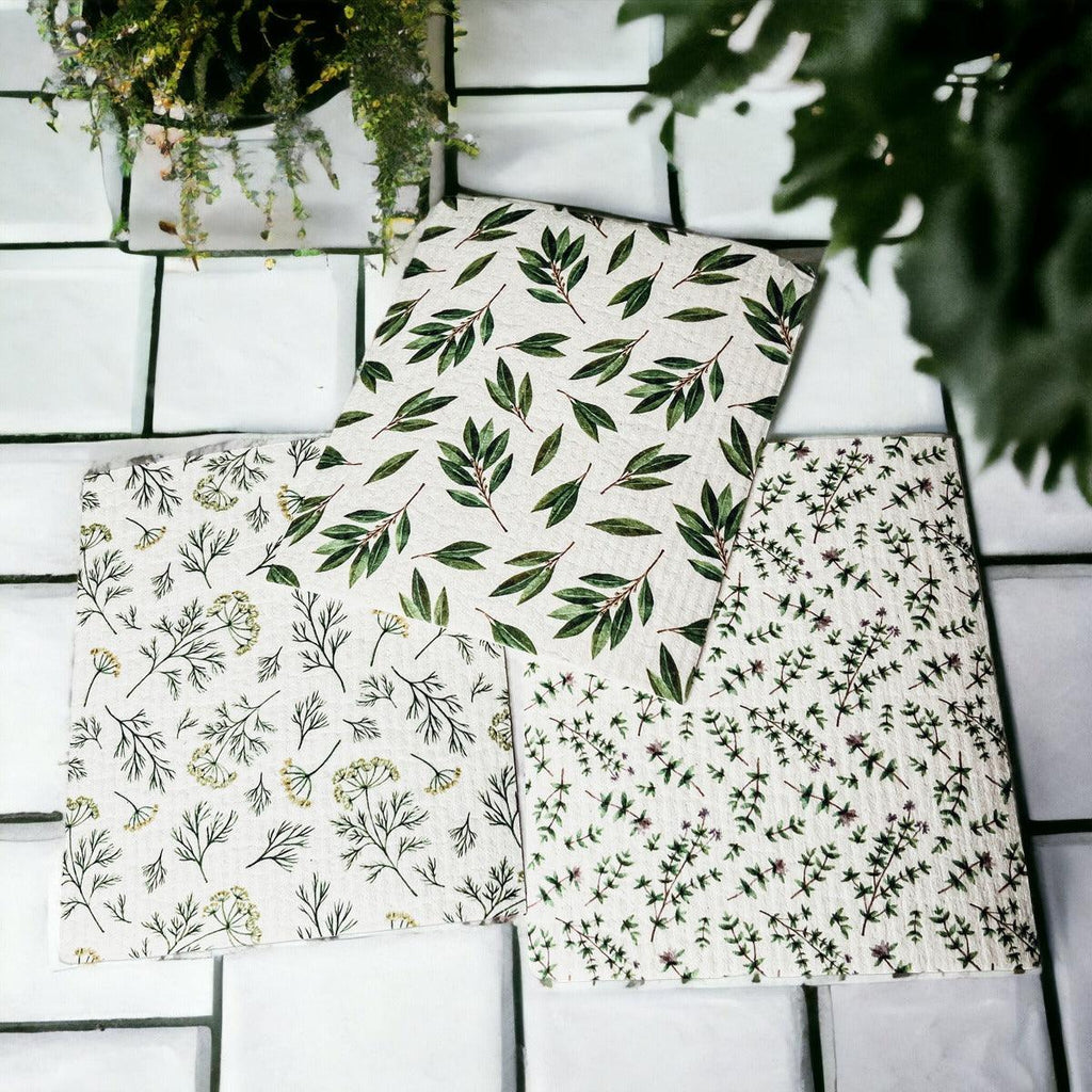 Herb Garden Biodegradable Kitchen Cloth - Eco-Friendly Sponge Alternative
