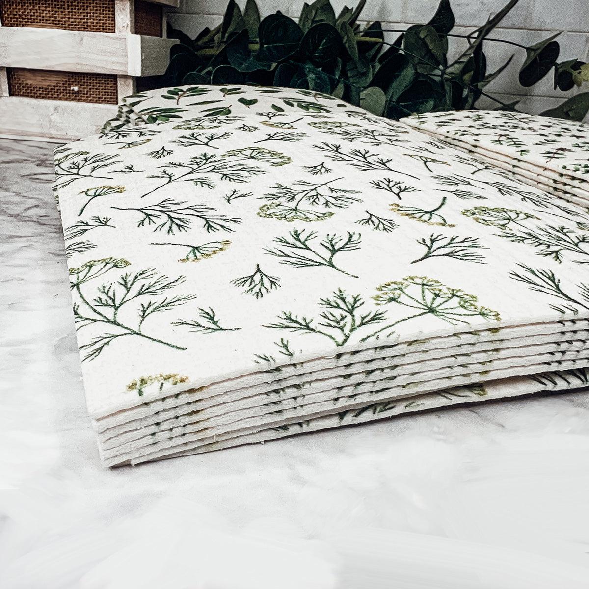 Herb Garden Biodegradable Kitchen Cloth - Eco-Friendly Sponge Alternative