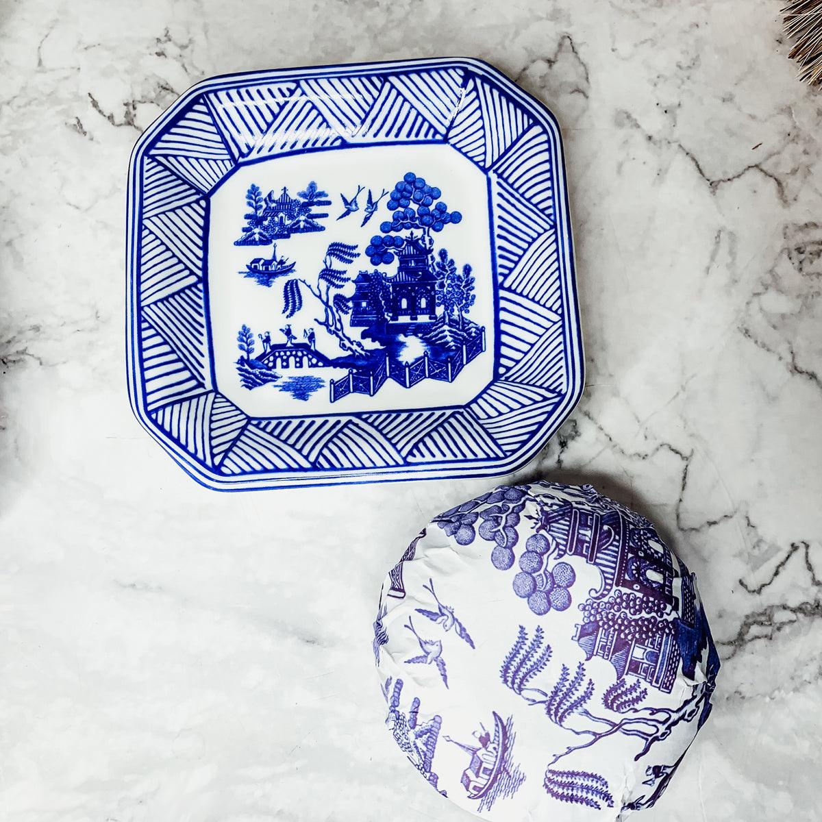 Chinoiserie Blue Willow Soap & Porcelain Dish Set