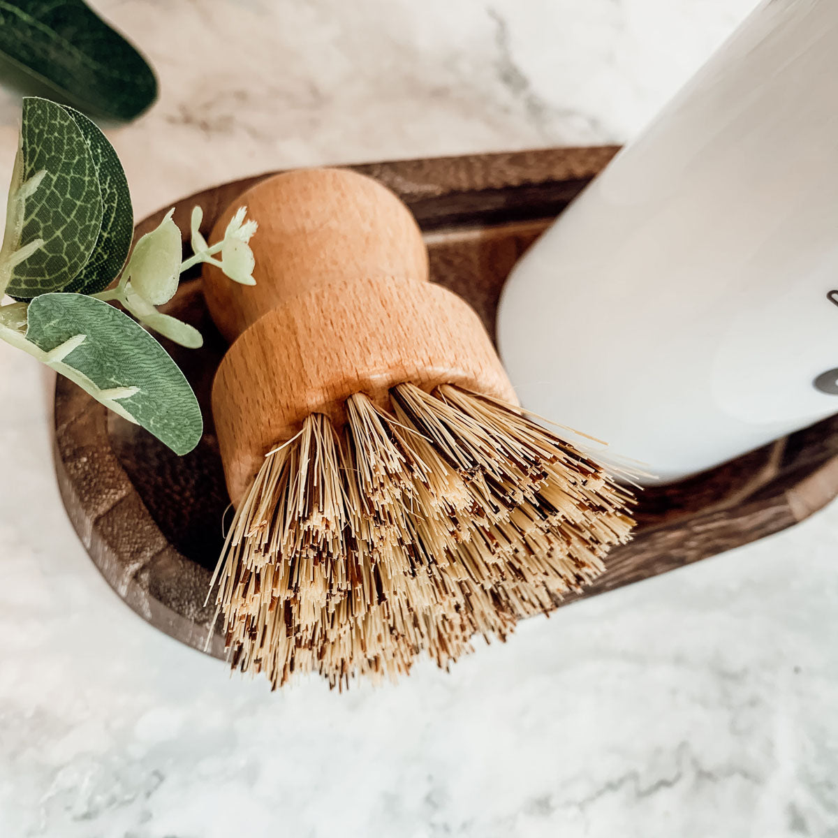 Natural Sisal Cleaning Brush - Beech Wood Kitchen Scrubber