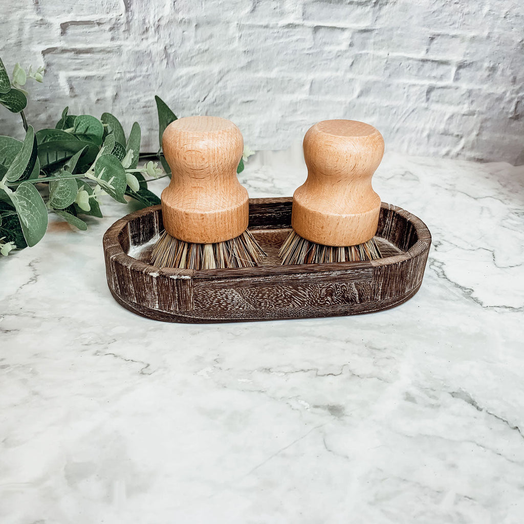 Natural Sisal Cleaning Brush - Beech Wood Kitchen Scrubber
