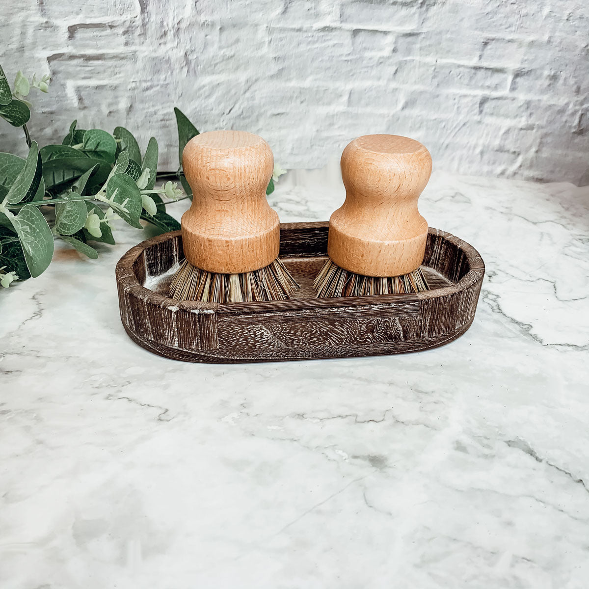 Natural Sisal Cleaning Brush - Beech Wood Kitchen Scrubber