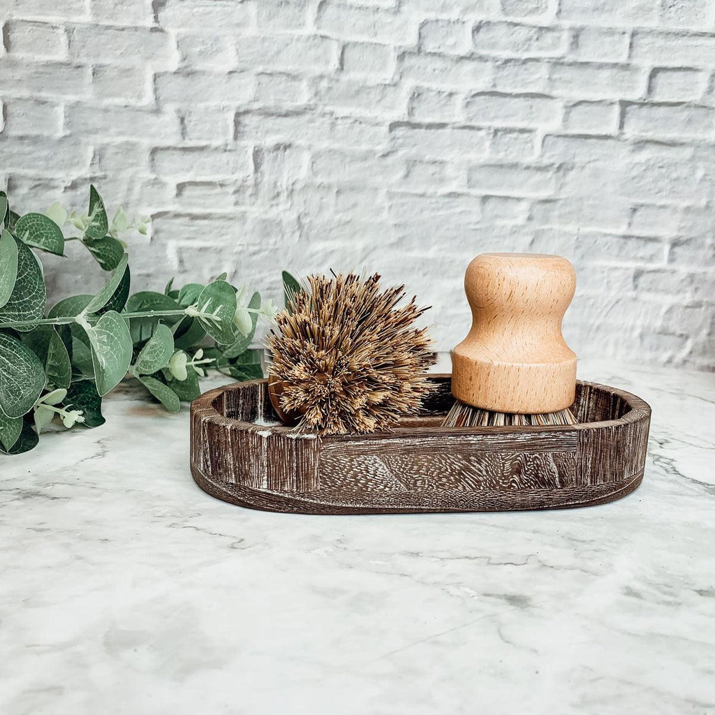 Natural Sisal Cleaning Brush - Beech Wood Kitchen Scrubber
