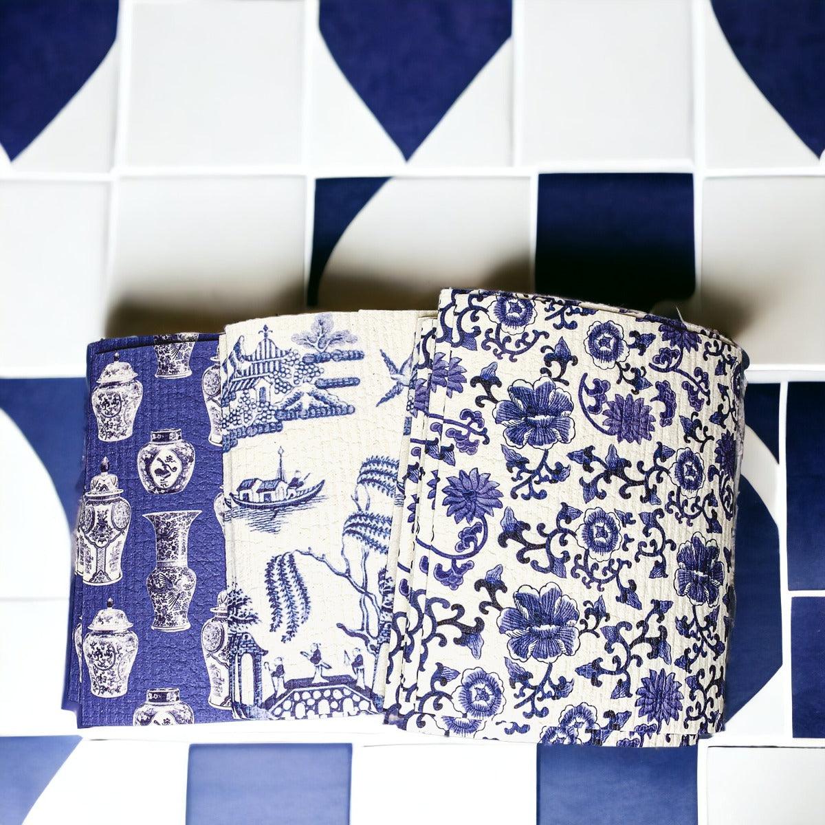 Chinoiserie Eco Cloth - Biodegradable Swedish Dishcloth