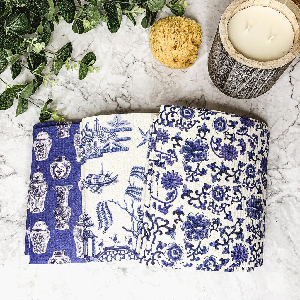 Chinoiserie Eco Cloth - Biodegradable Swedish Dishcloth