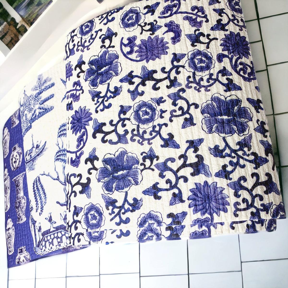 Chinoiserie Eco Cloth - Biodegradable Swedish Dishcloth