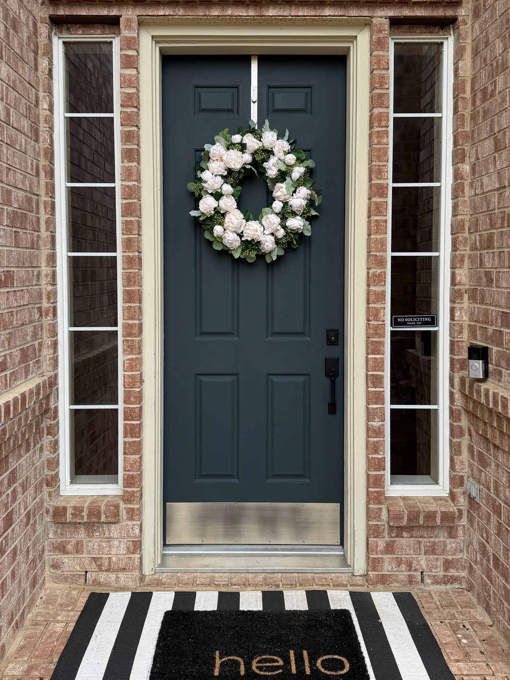 White Peony & Eucalyptus Wreath