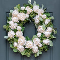 White Peony & Eucalyptus Wreath