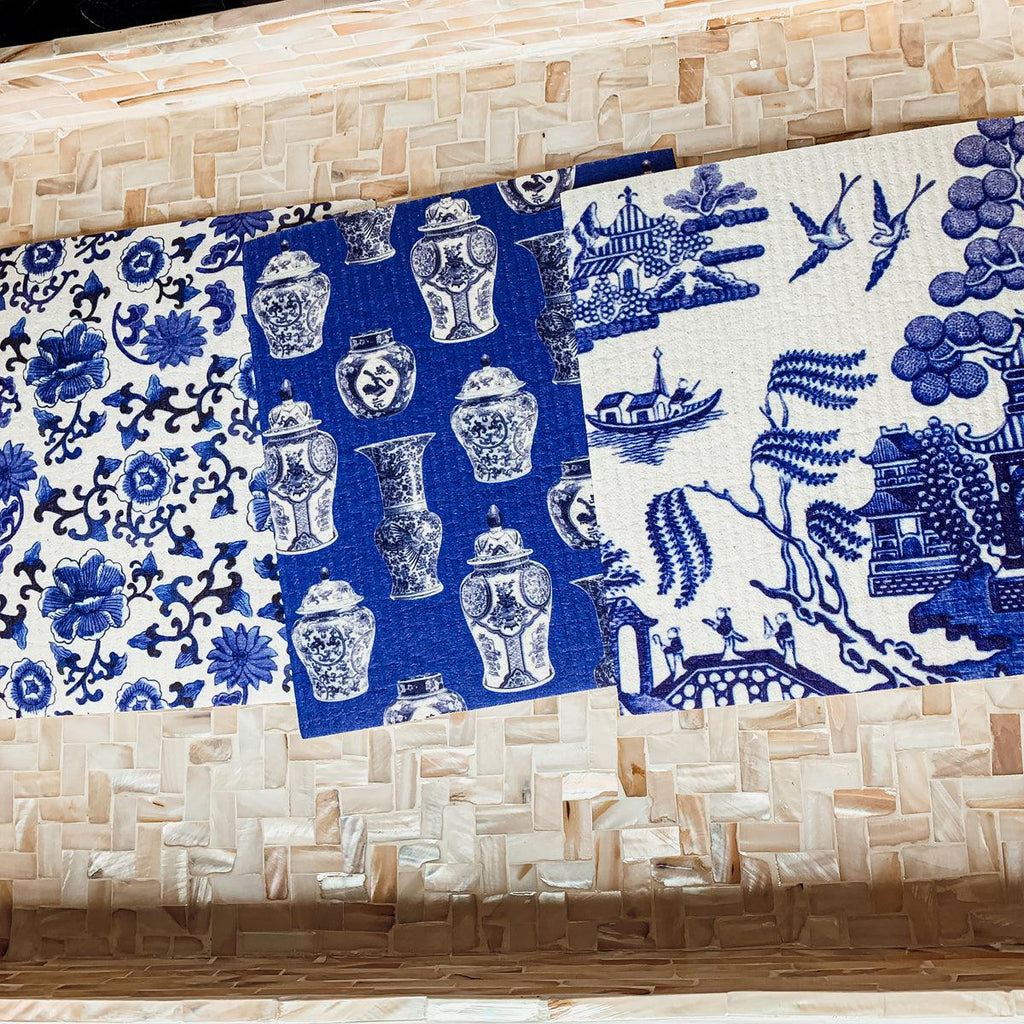 Chinoiserie Eco Cloth - Biodegradable Swedish Dishcloth