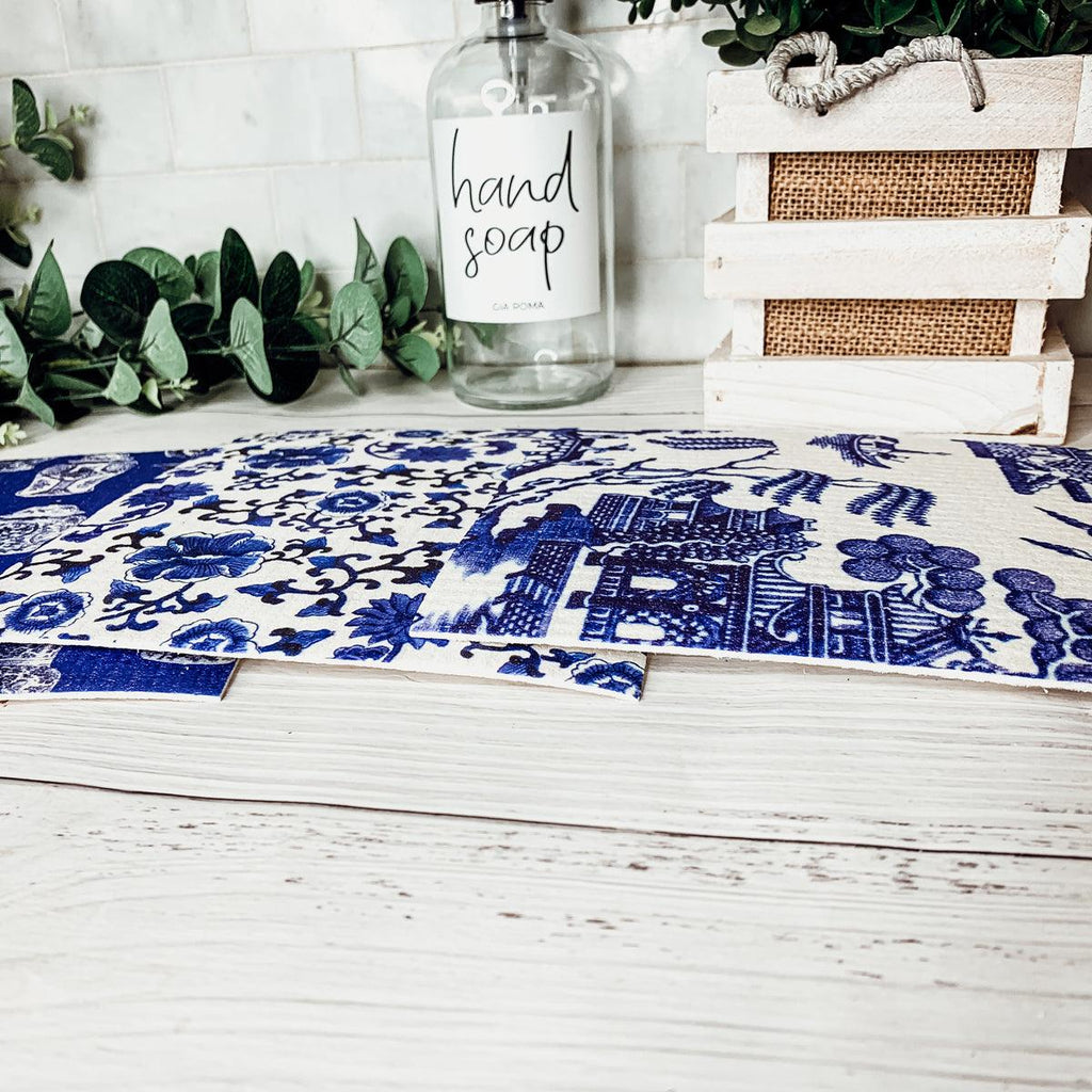 Chinoiserie Eco Cloth - Biodegradable Swedish Dishcloth