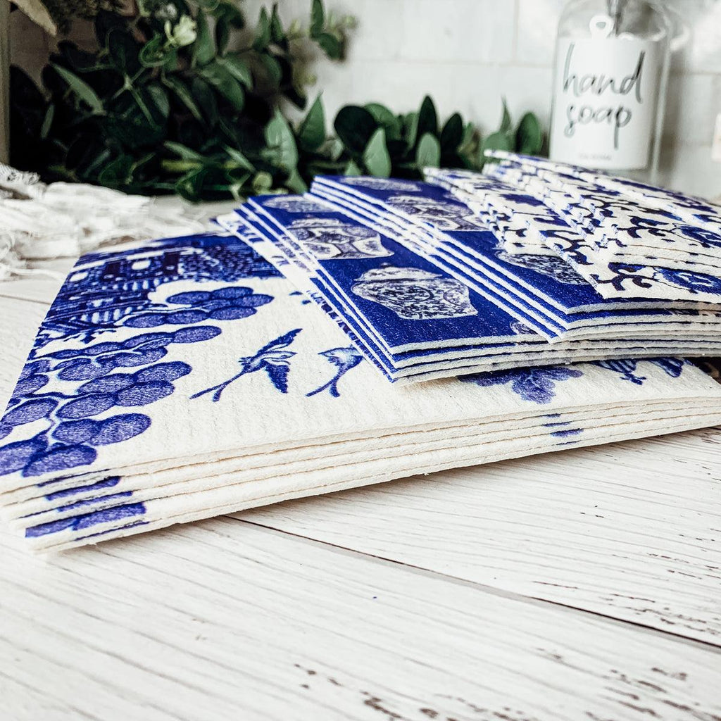 Chinoiserie Eco Cloth - Biodegradable Swedish Dishcloth