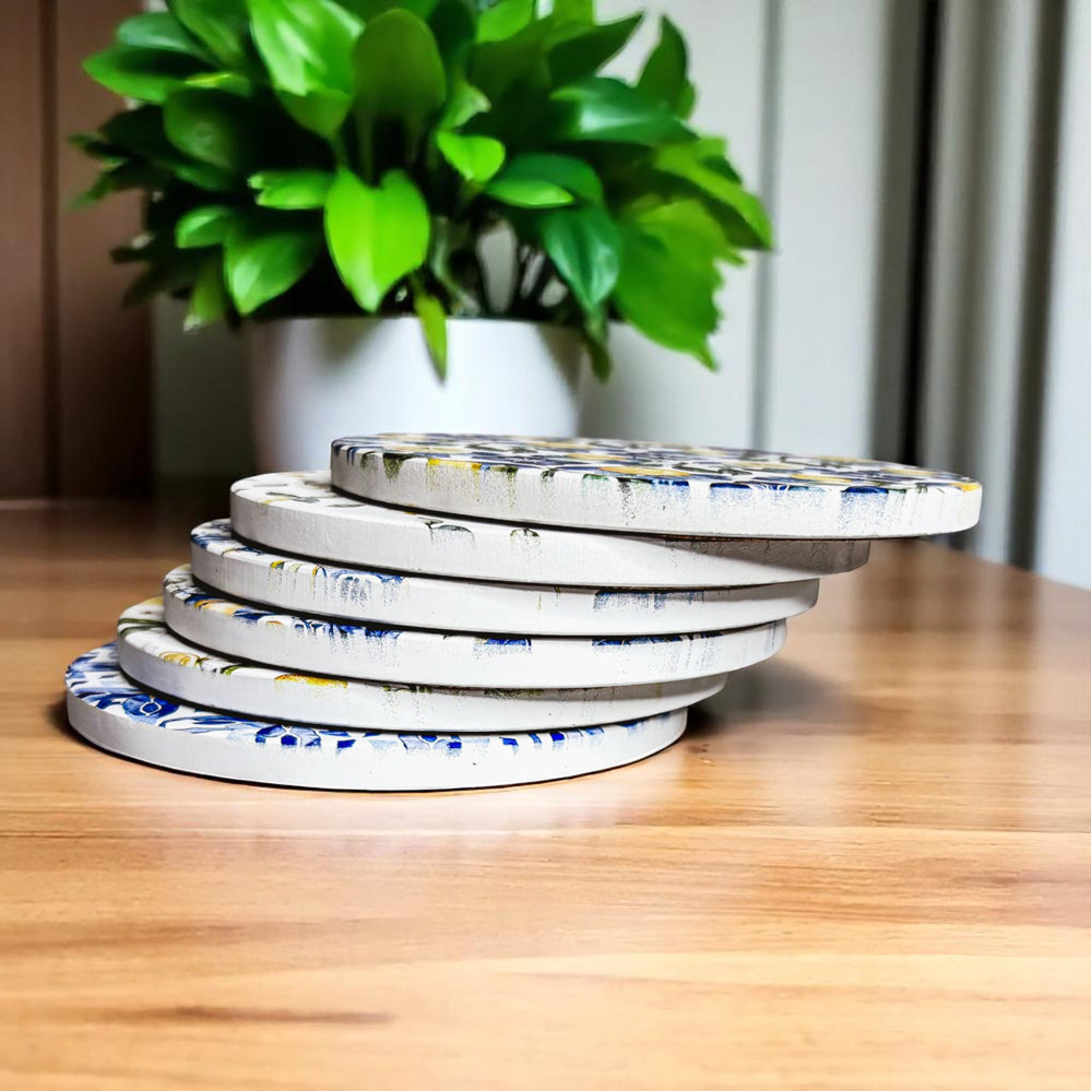 Mediterranean Lemon Ceramic Coaster