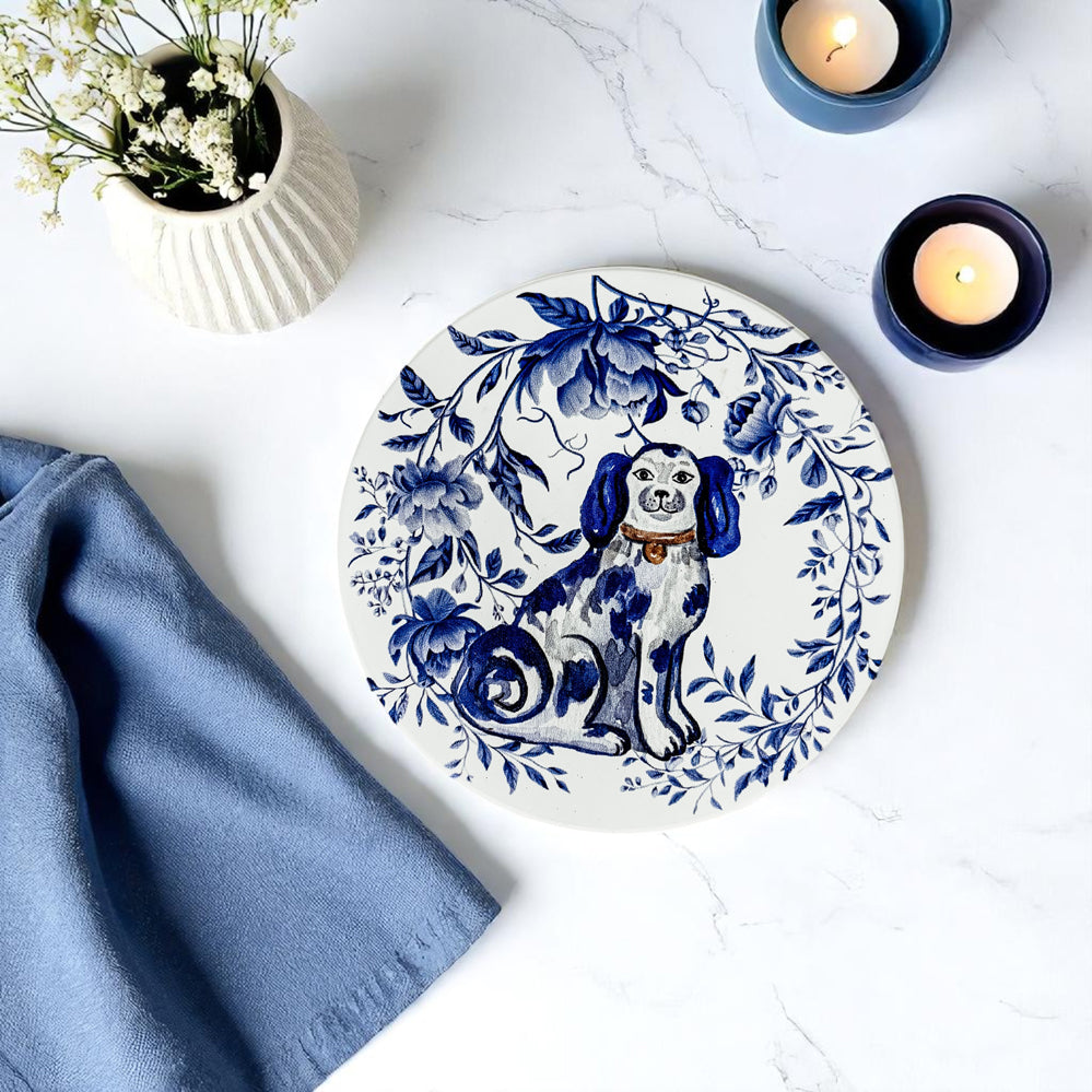 Chinoiserie Ceramic Coasters - Blue & White Designs