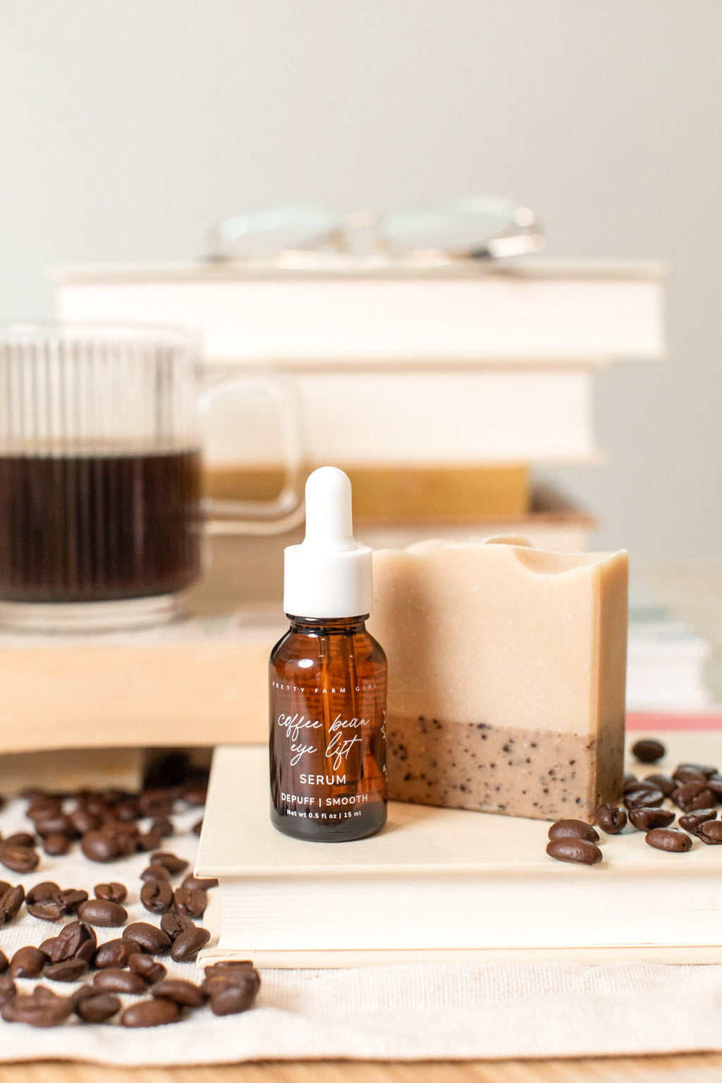 Invigorating Coffee Duo - Eye Lift Serum & Exfoliating Soap Set