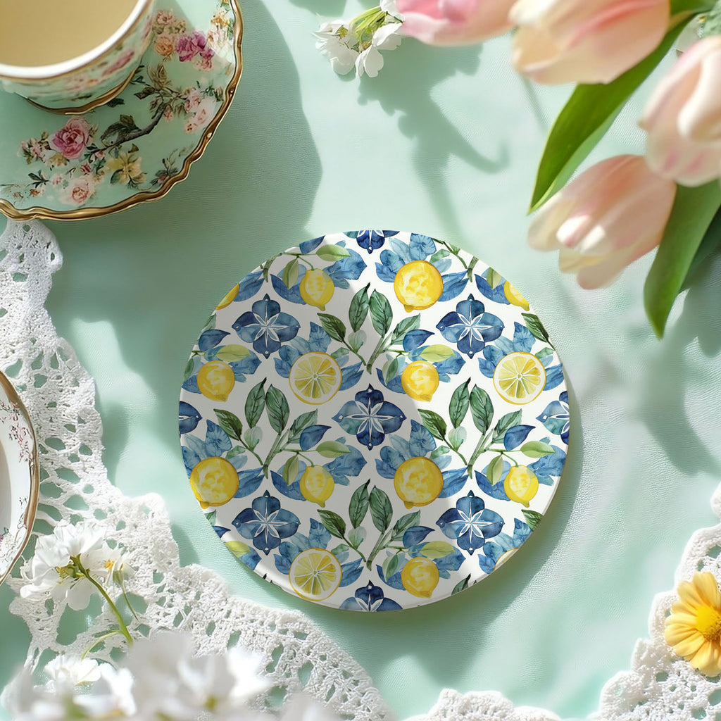 Mediterranean Lemon Ceramic Coaster