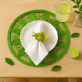 Leaf Medallion Handwoven Iraca Placemat