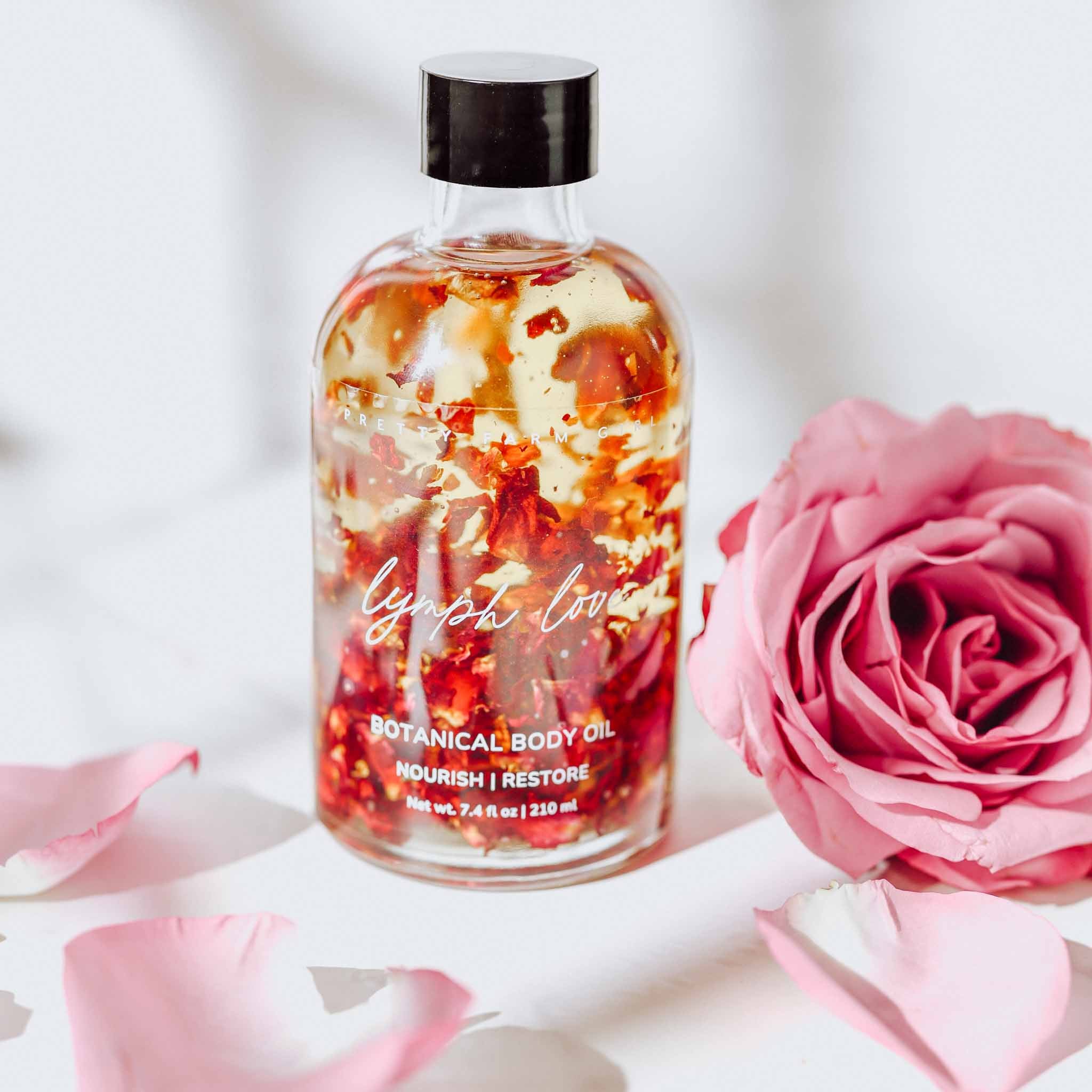 Lymph Love Body Oil - 7.4 oz Organic Lymphatic Drainage Massage Oil