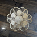 Floral Handwoven Iraca Bread Basket-10"