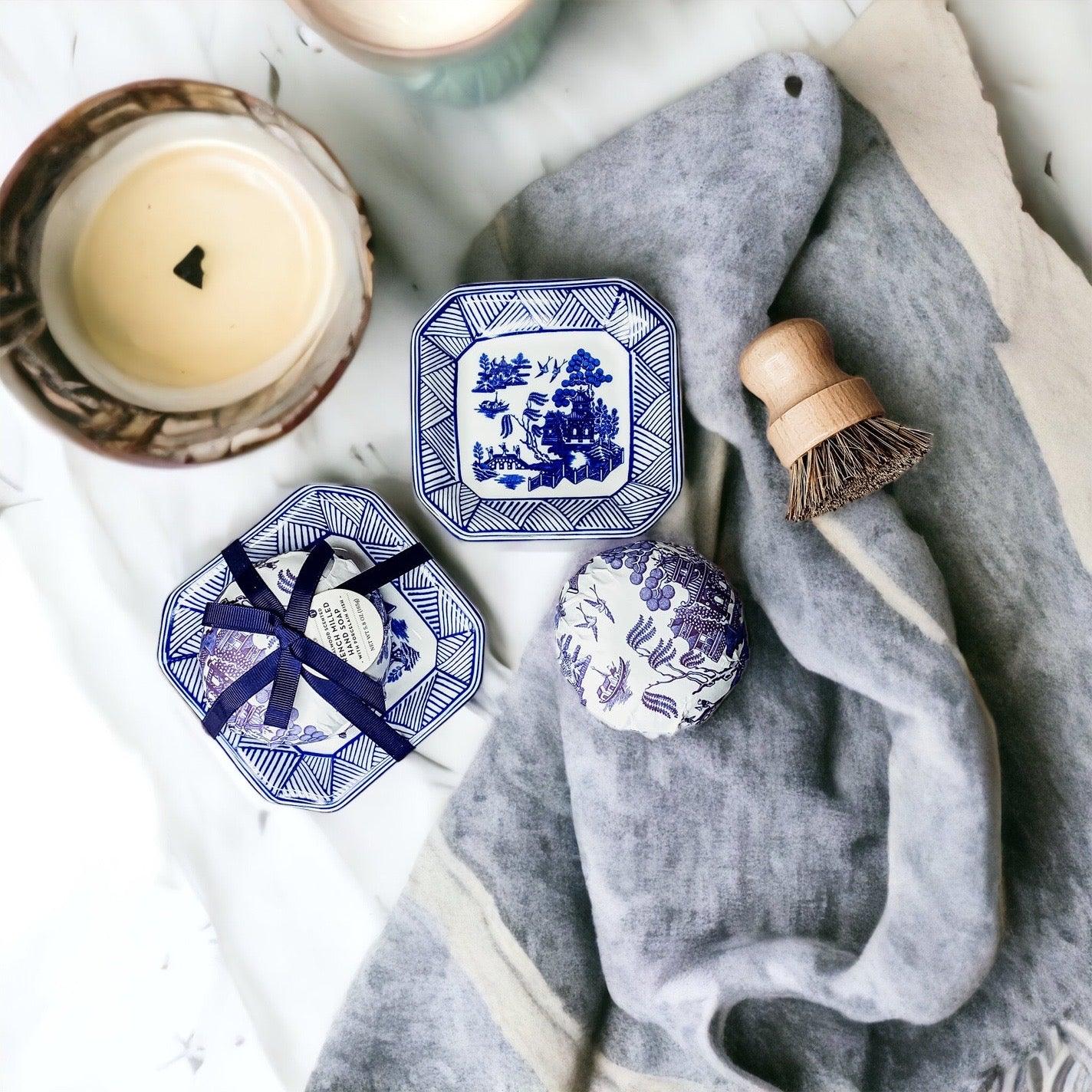 Chinoiserie Blue Willow Soap & Porcelain Dish Set