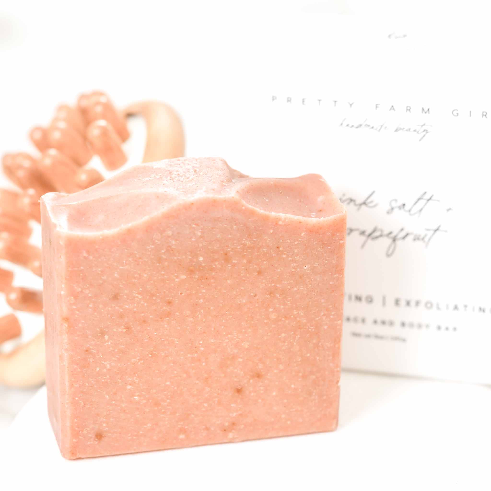 Pink Salt + Grapefruit Cleansing Bar - Exfoliating Tallow Soap