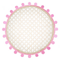 Pom-Edge Handwoven Iraca Placemat