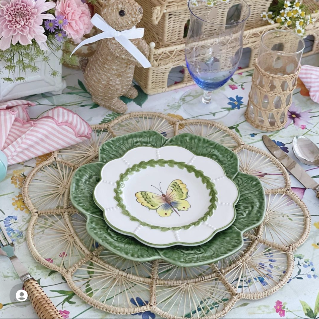 Petal Perfection Handwoven Iraca Placemat