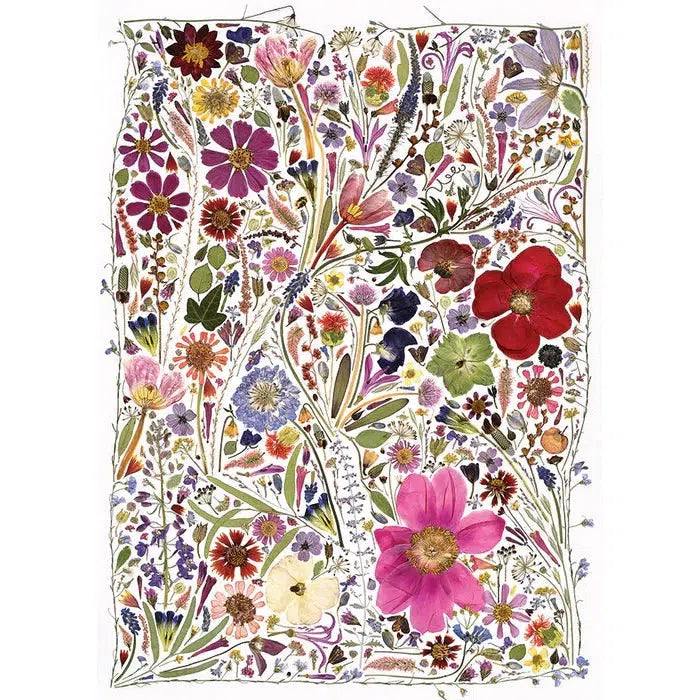 Spring Flower Press 1000 Piece Jigsaw Puzzle - Cobble Hill