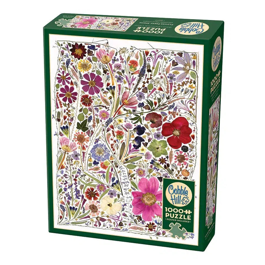 Spring Flower Press 1000 Piece Jigsaw Puzzle - Cobble Hill