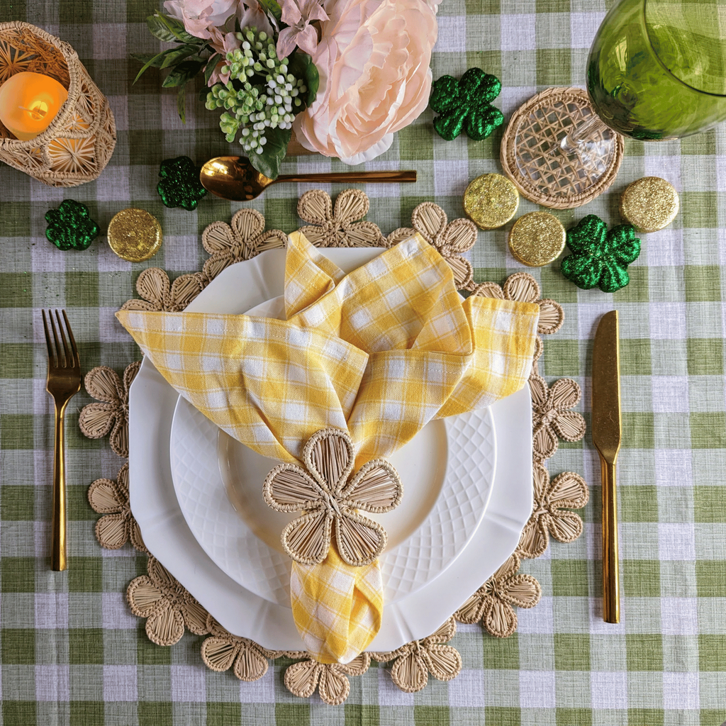 Daisy Handwoven Iraca Napkin Ring