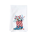 Patriotic Floral Boots Kitchen Towel - Americana Organic Cotton