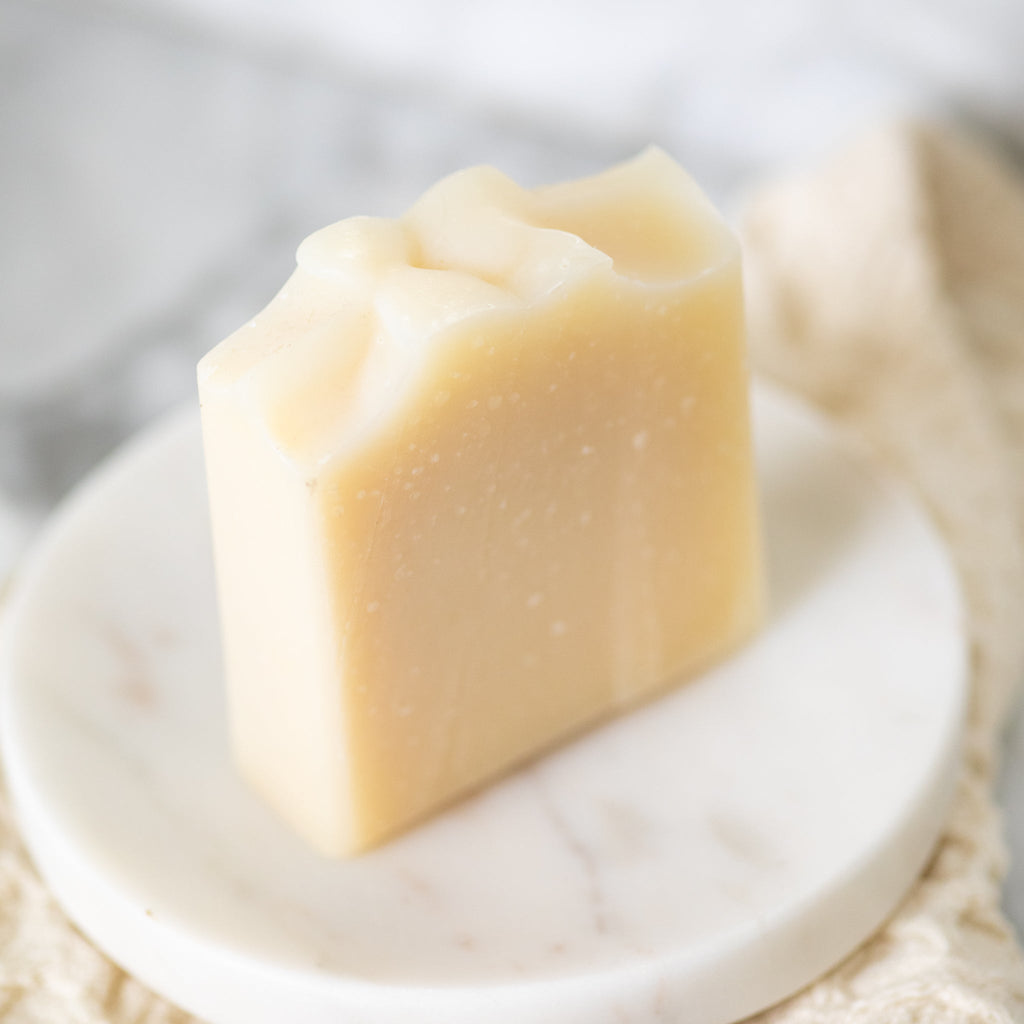 Pure Tallow + Honey Fragrance-Free Goat Milk Soap Bar - Unscented Natural Cleanser