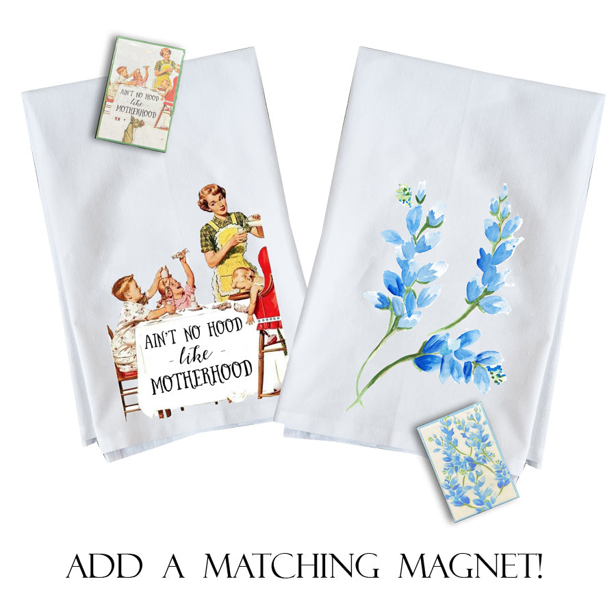 Ginger Jar Coral Orchid Kitchen Towel - Chinoiserie Organic Cotton
