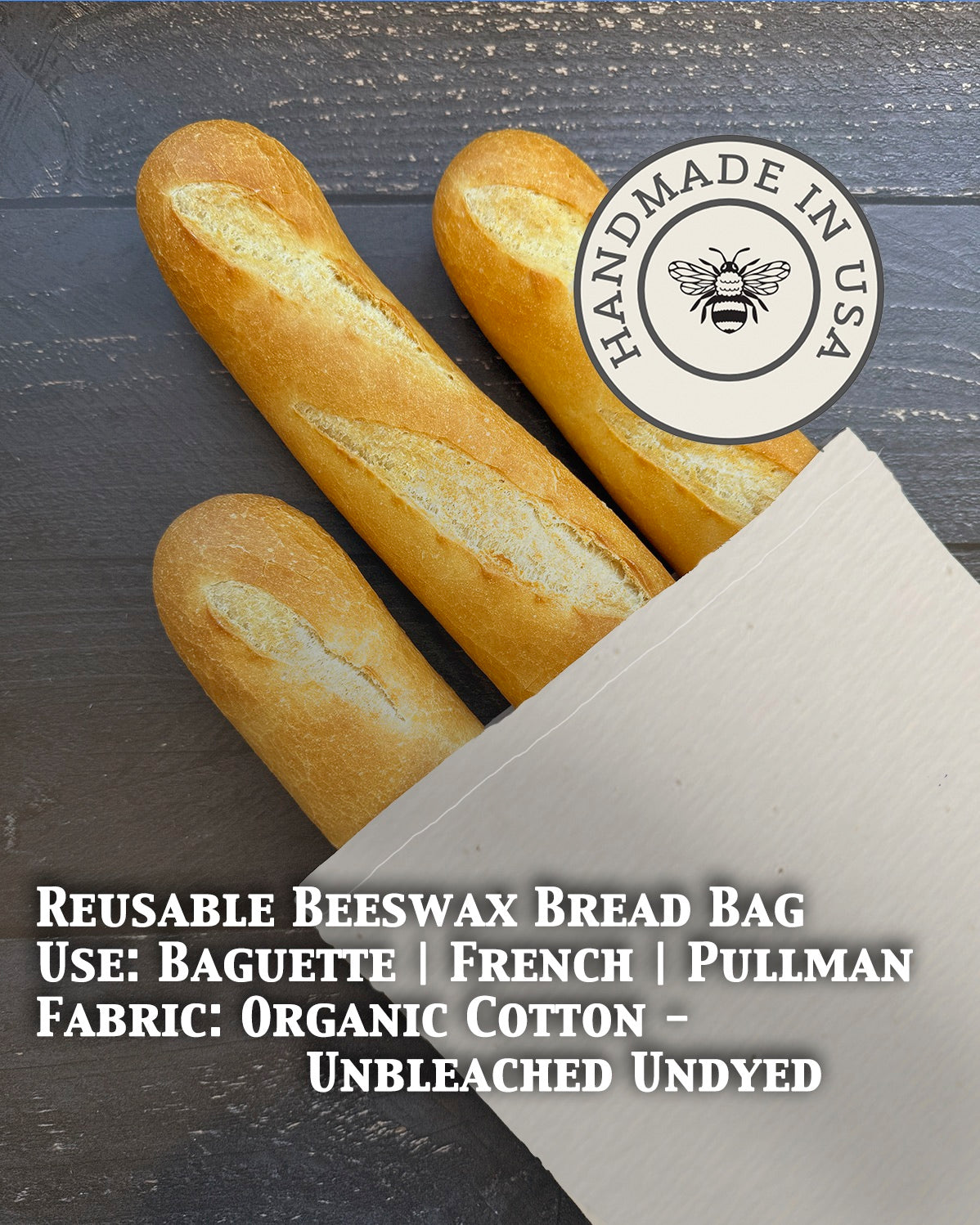 Baguette | Beeswaxed Bag-Multiple Patterns