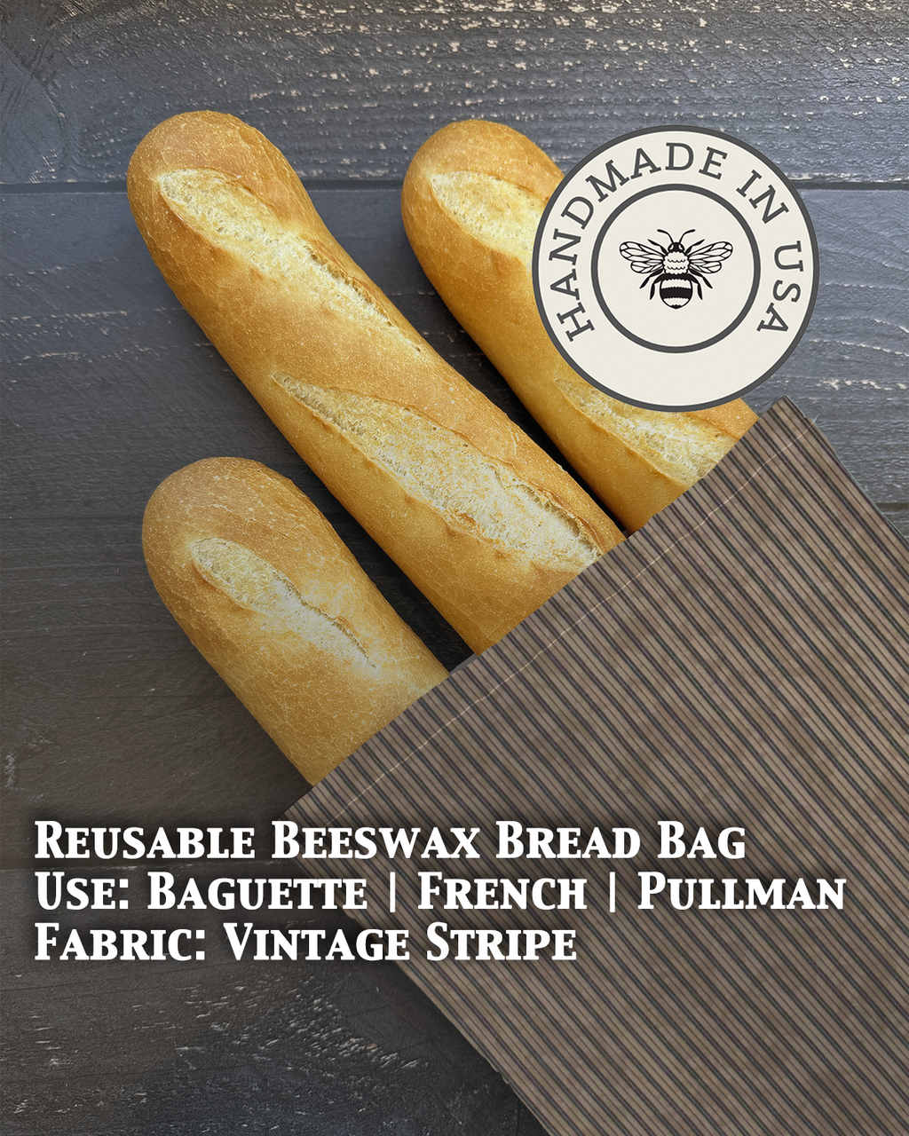 Baguette | Beeswaxed Bag-Multiple Patterns
