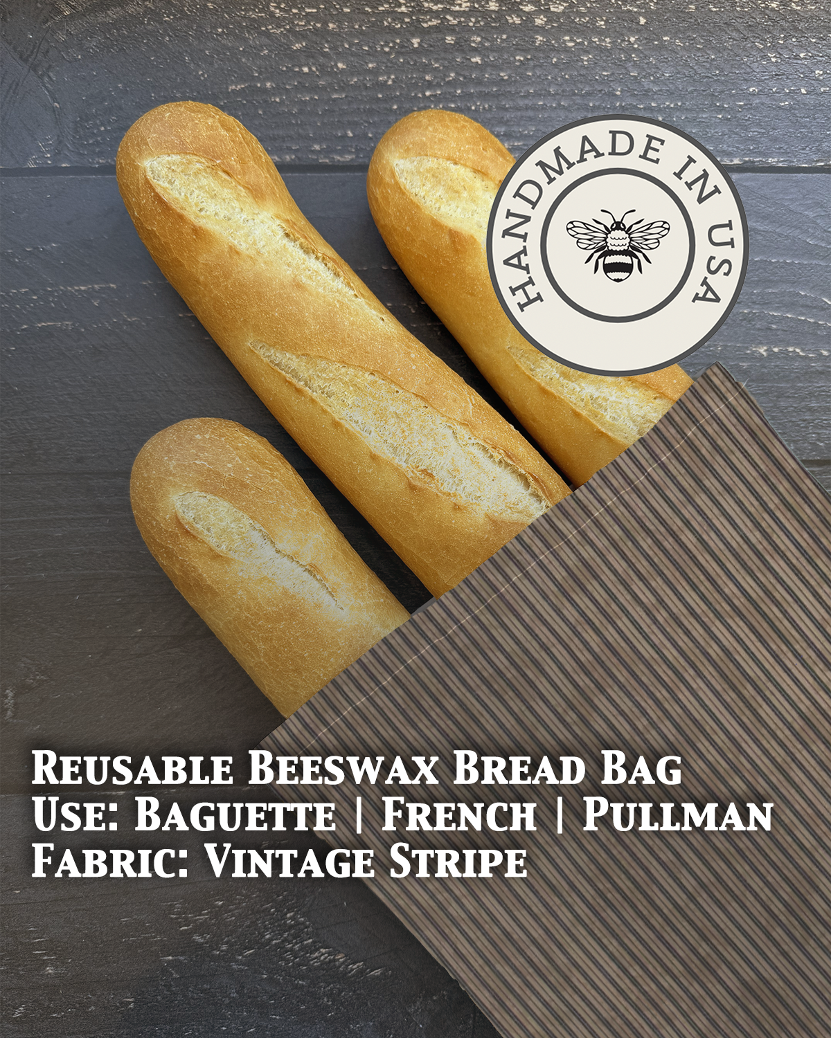 Baguette | Beeswaxed Bag-Multiple Patterns