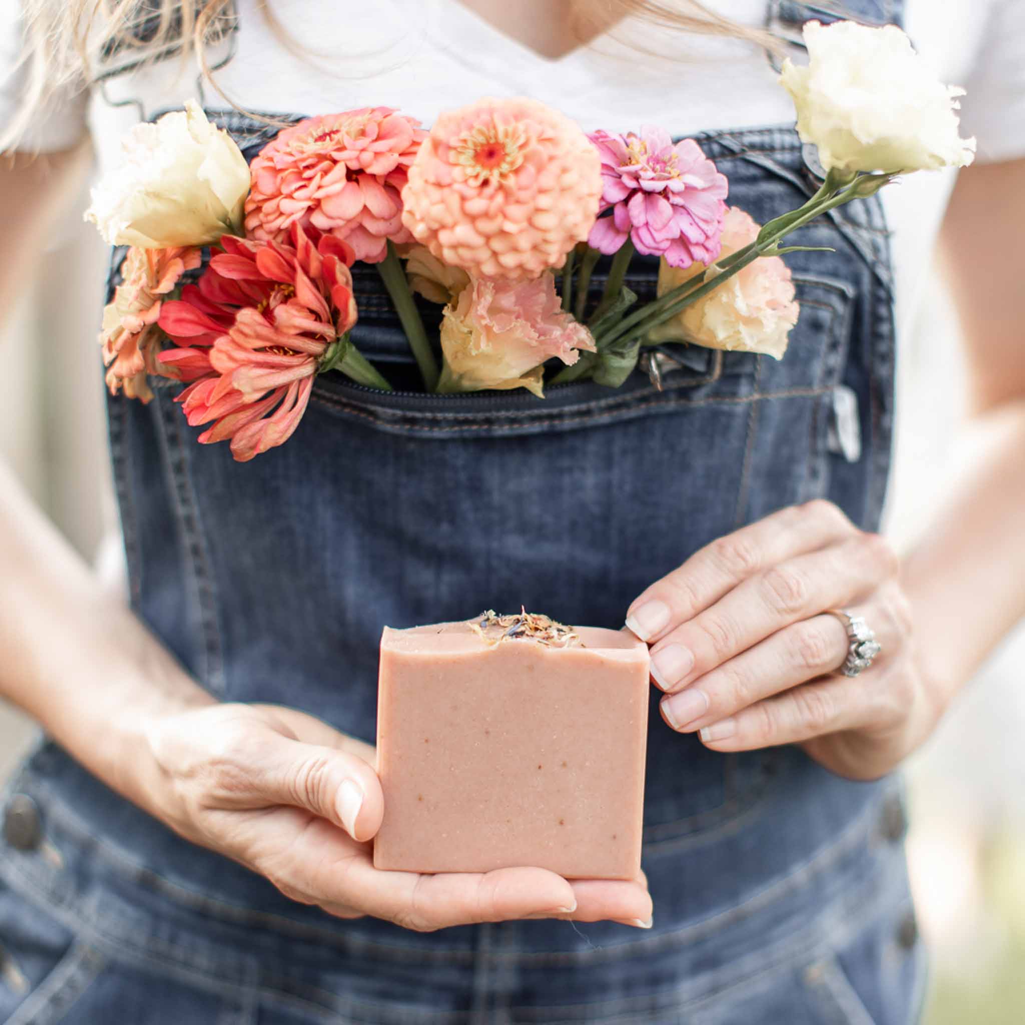 Wild Rose + Honey Tallow Soap - Handmade Goat Milk Bar