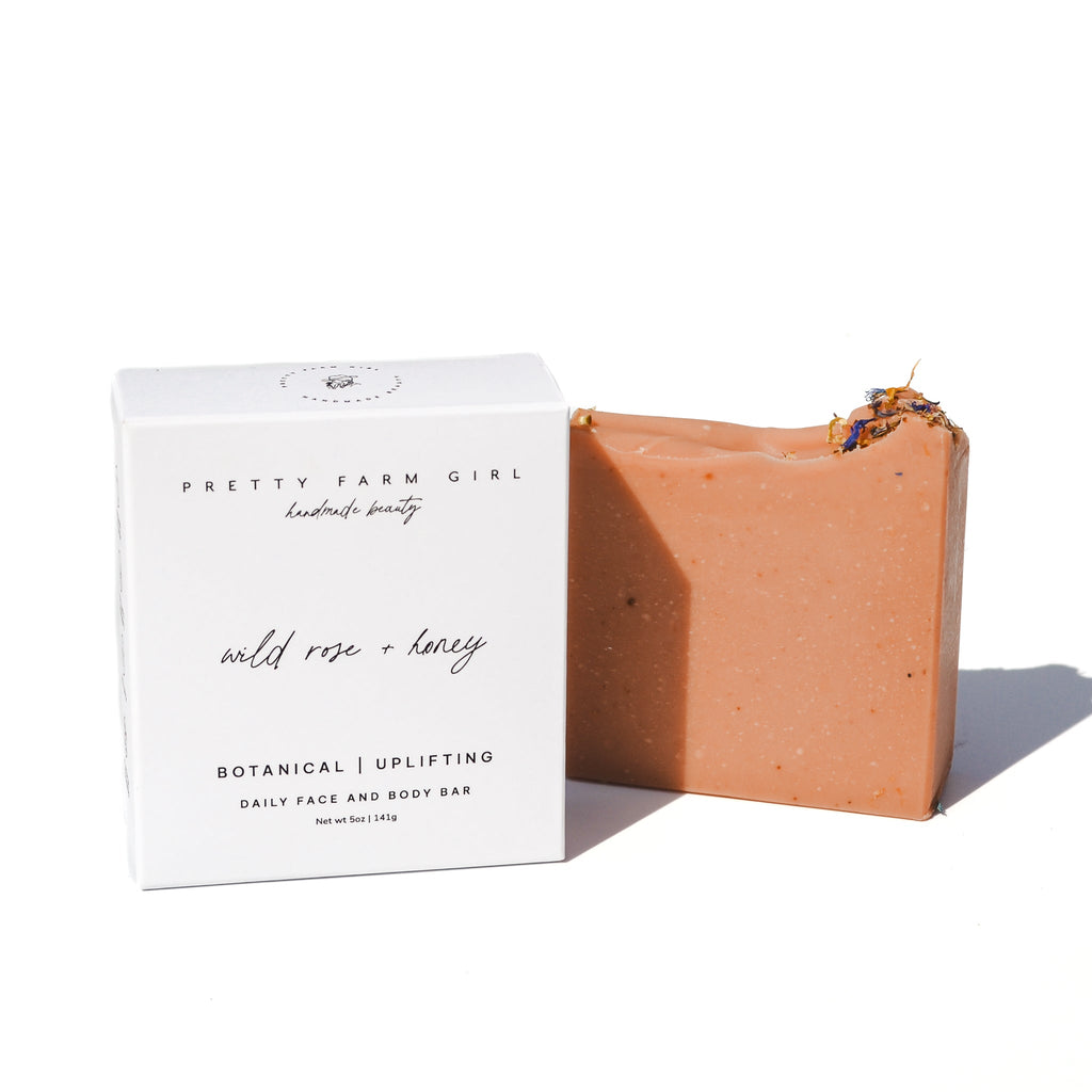 Wild Rose + Honey Tallow Soap - Handmade Goat Milk Bar