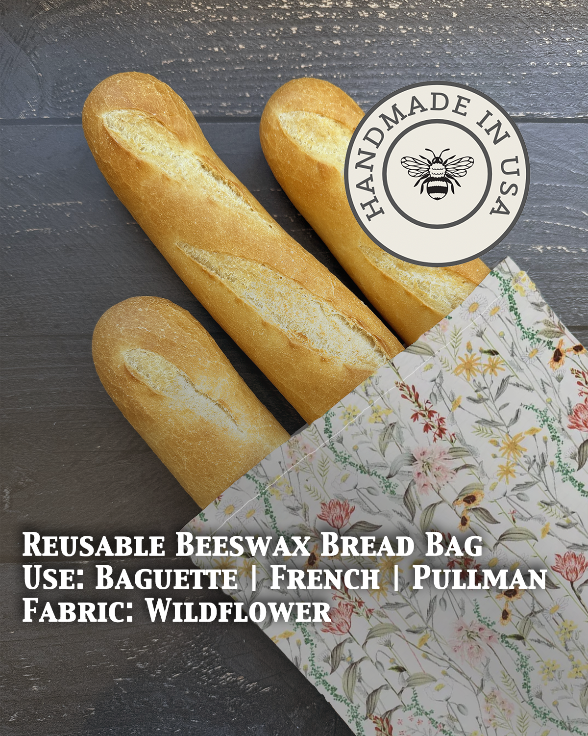 Baguette | Beeswaxed Bag-Multiple Patterns