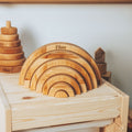 Montessori Wooden Rainbow Stacker for Toddlers