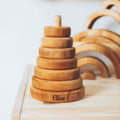 Montessori Natural Wood Ring Stacker - Heirloom Baby Toy