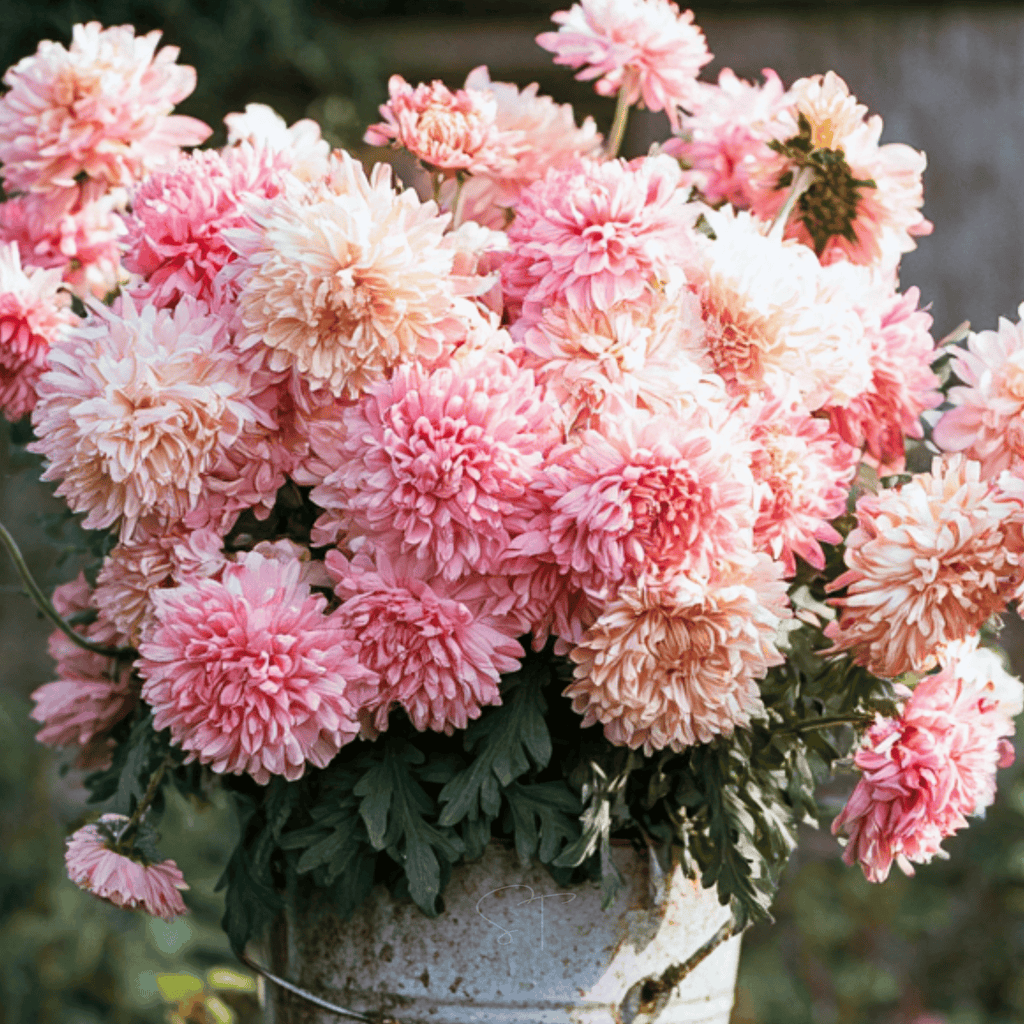 Apricot Paeony Duchess Aster Seeds - 50 Heirloom Seeds