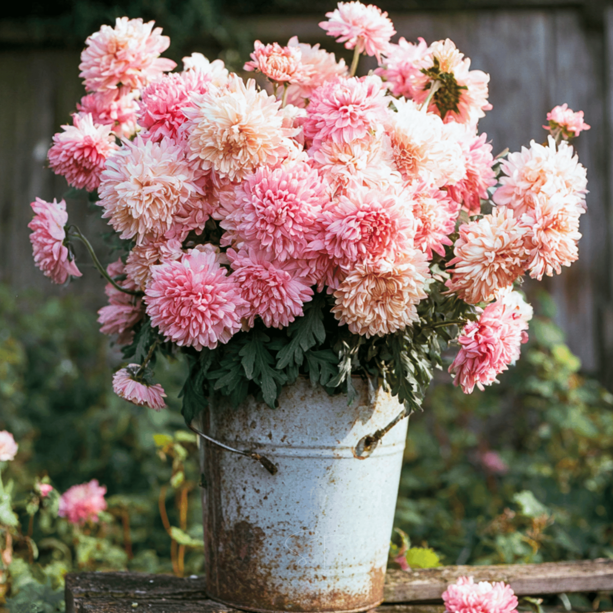 Apricot Paeony Duchess Aster Seeds - 50 Heirloom Seeds