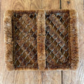 Boot Scraper Coconut Fiber Mat - Natural Coir Doormat with Side Brushes