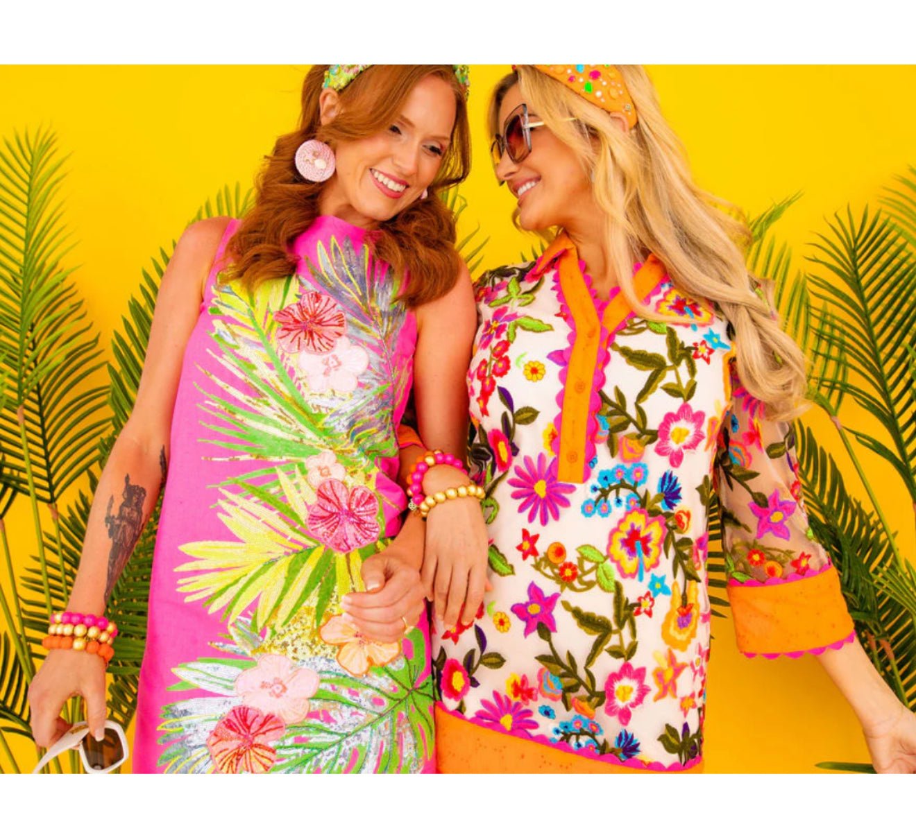 Brianna Cannon Palm Princess Sequin Sundress
