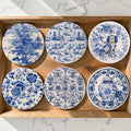 Chinoiserie Ceramic Coasters - Blue & White Designs