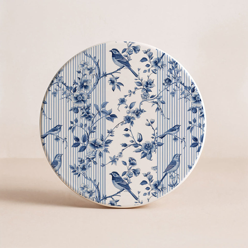 Chinoiserie Ceramic Coasters - Blue & White Designs